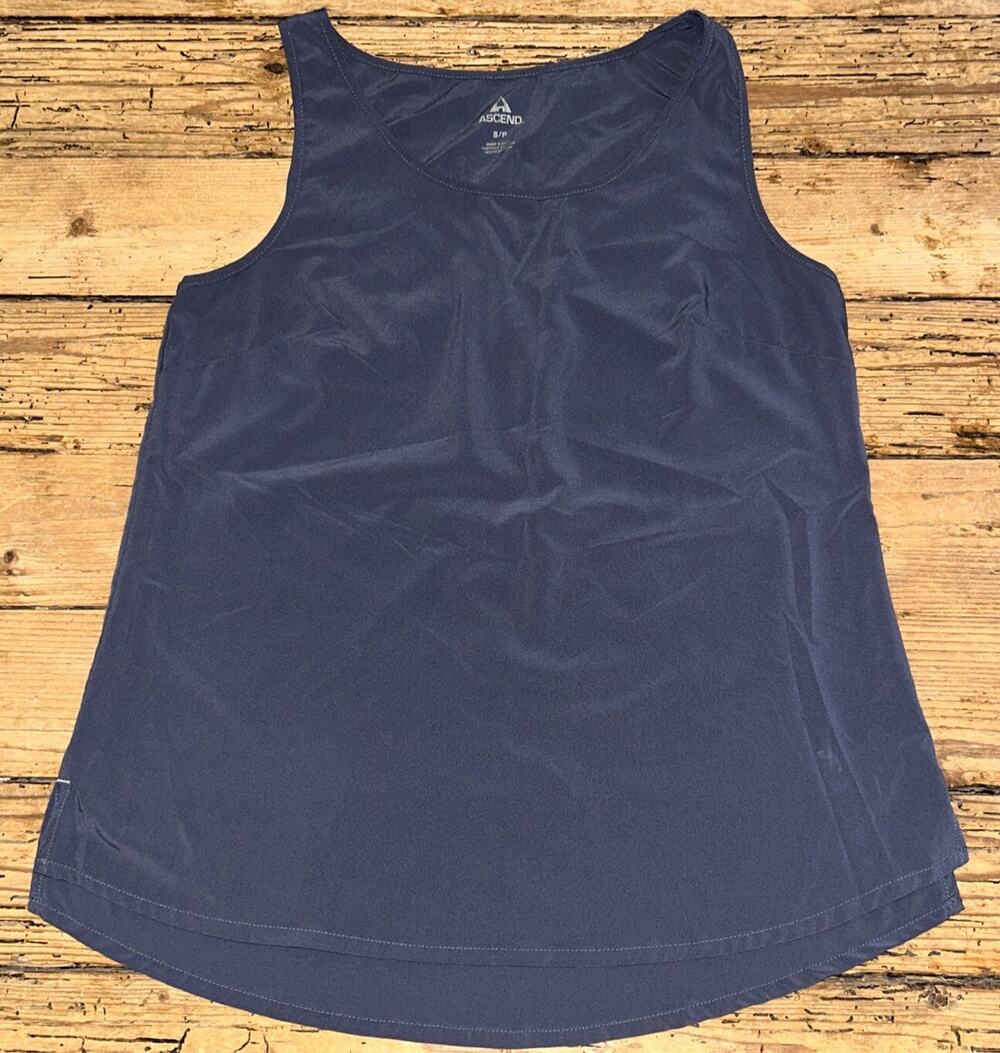 ASCEND Women’s Size S Navy Sleeveless Athletic Tank Top